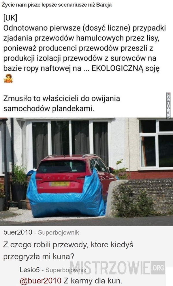 Życie nam pisze lepsze scenariusze niż Bareja –