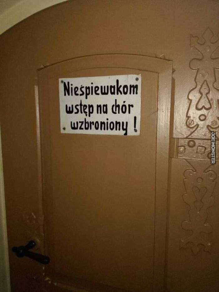 Niespiewakom wstęp na chór wzbroniony!