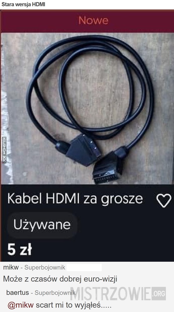 Stara wersja HDMI –