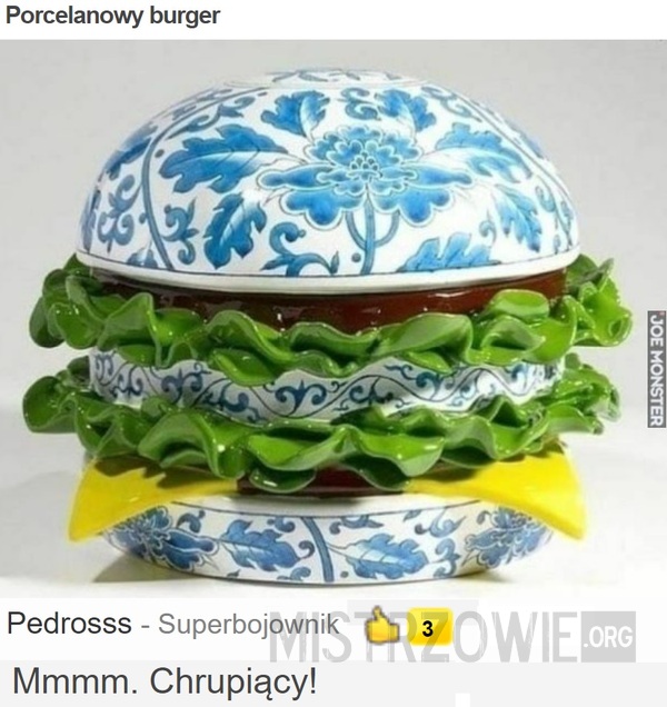 Porcelanowy burger –