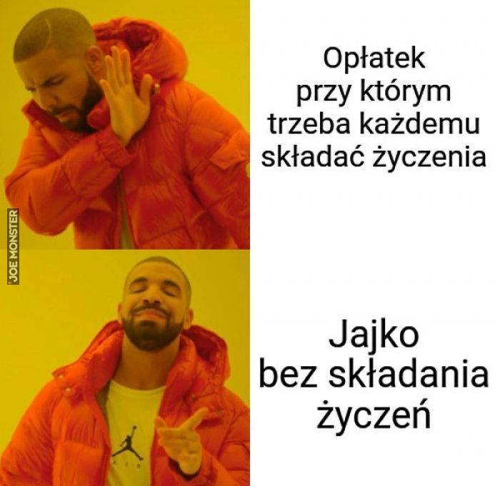 Opłatek przy którym trzeba każdemu składać życzenia Jajko bez składania życzeń