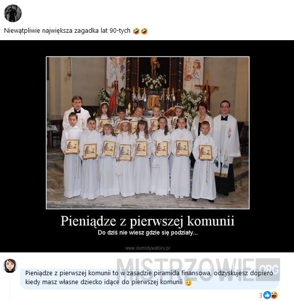 Pieniądze z komunii –